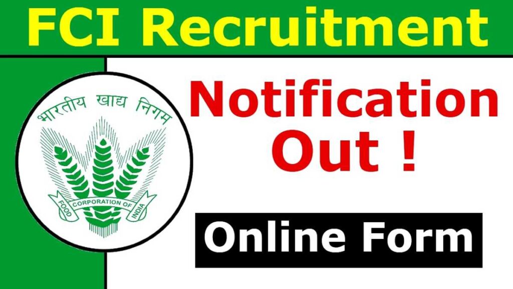 FCI Assistant Grade 3 Recruitment 2026