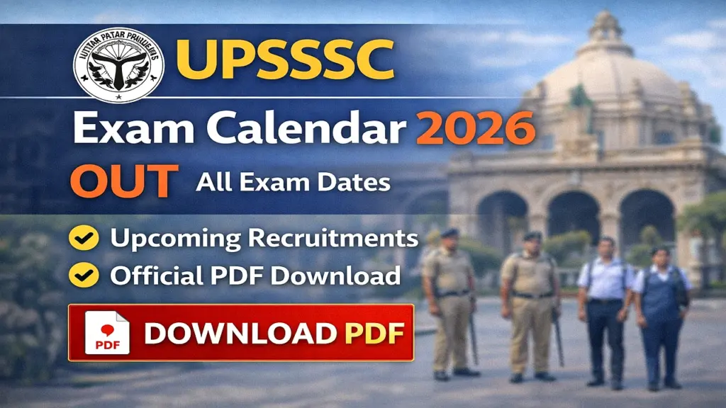 UPSSSC Exam Calendar 2026 OUT