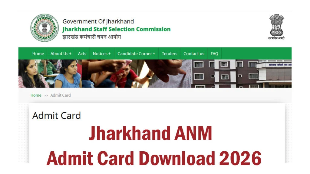 JSSC ANM Admit Card 2026 Out