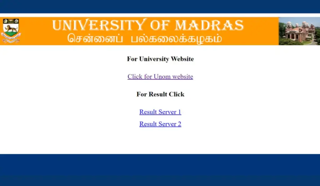 Madras University IDE Result 2026