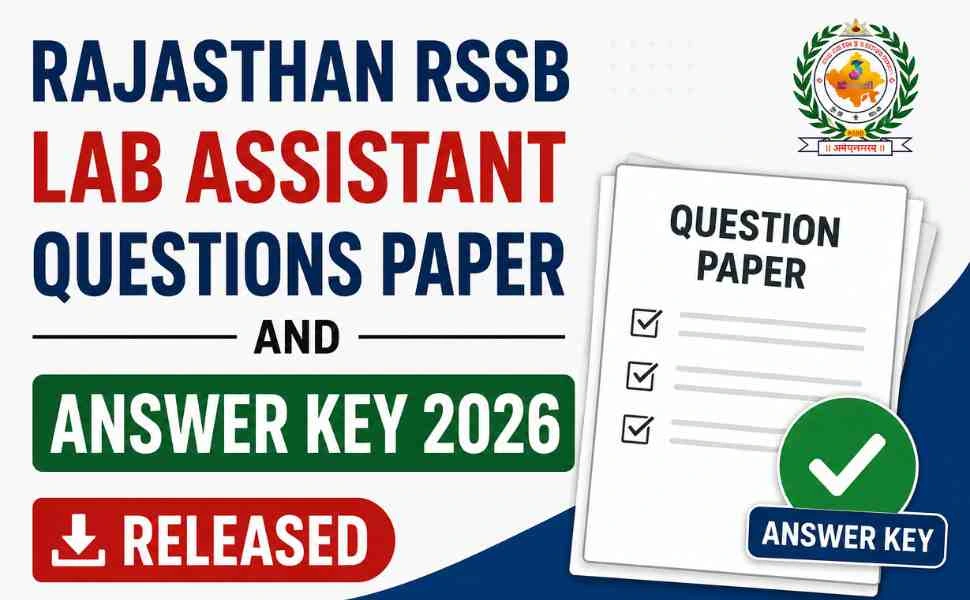 RSSB Lab Assistant Answer Key 2026 Out