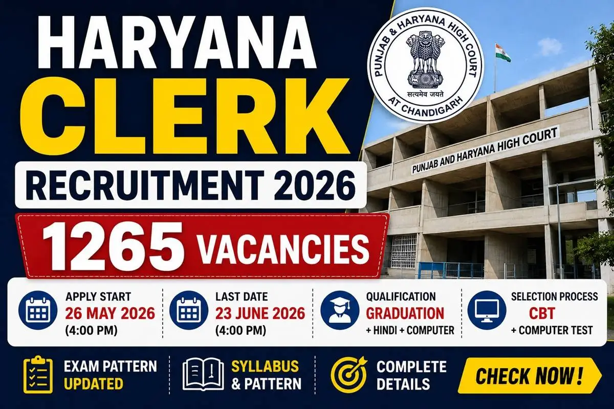 Haryana Court Clerk Recruitment 2026